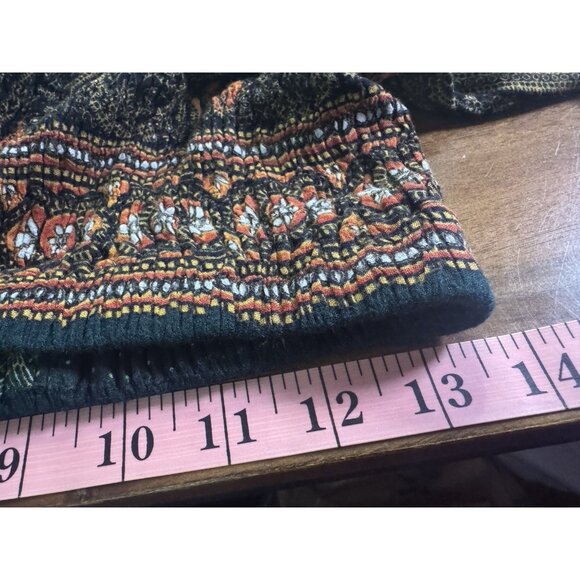 Boho Floral Peacock Harem Pants XXL Lounge Yoga Green Paisley Soft Aesthetic - Picture 9 of 11